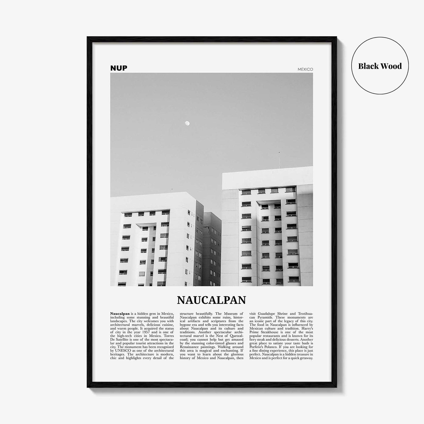 Naucalpan Print Black and White, Naucalpan Wall Art, Naucalpan Poster, Naucalpan Photo, Naucalpan Wall Décor, Mexico