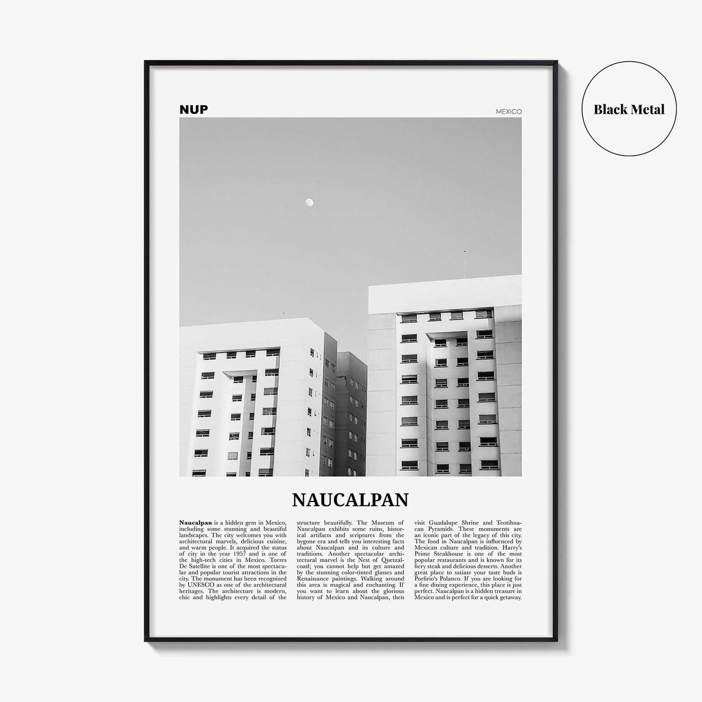 Naucalpan Print Black and White, Naucalpan Wall Art, Naucalpan Poster, Naucalpan Photo, Naucalpan Wall Décor, Mexico