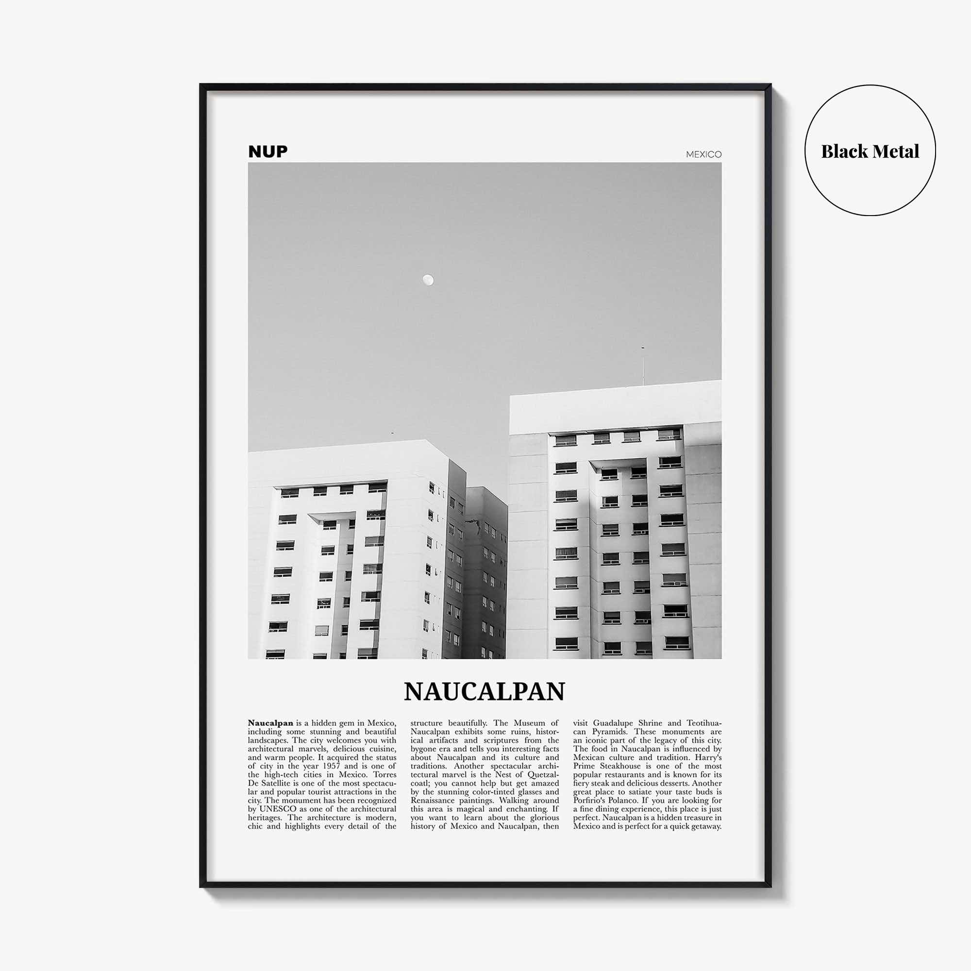 Naucalpan Print Black and White, Naucalpan Wall Art, Naucalpan Poster, Naucalpan Photo, Naucalpan Wall Décor, Mexico