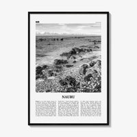 Nauru Print Black and White, Nauru Wall Art, Nauru Poster, Nauru Photo, Nauru Wall Décor, Oceania