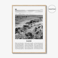 Nauru Print Black and White, Nauru Wall Art, Nauru Poster, Nauru Photo, Nauru Wall Décor, Oceania