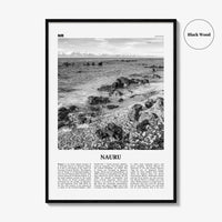 Nauru Print Black and White, Nauru Wall Art, Nauru Poster, Nauru Photo, Nauru Wall Décor, Oceania