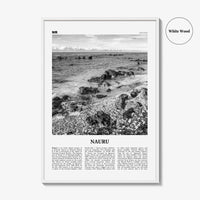 Nauru Print Black and White, Nauru Wall Art, Nauru Poster, Nauru Photo, Nauru Wall Décor, Oceania