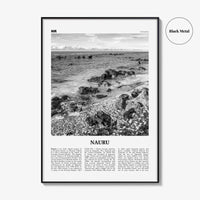 Nauru Print Black and White, Nauru Wall Art, Nauru Poster, Nauru Photo, Nauru Wall Décor, Oceania