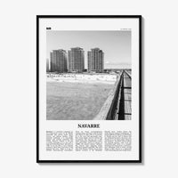 Navarre Print Black and White, Navarre Wall Art, Navarre Poster, Navarre Photo, Navarre Map, Navarre Wall Decor, Florida, USA, United States