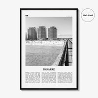Navarre Print Black and White, Navarre Wall Art, Navarre Poster, Navarre Photo, Navarre Map, Navarre Wall Decor, Florida, USA, United States