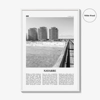Navarre Print Black and White, Navarre Wall Art, Navarre Poster, Navarre Photo, Navarre Map, Navarre Wall Decor, Florida, USA, United States