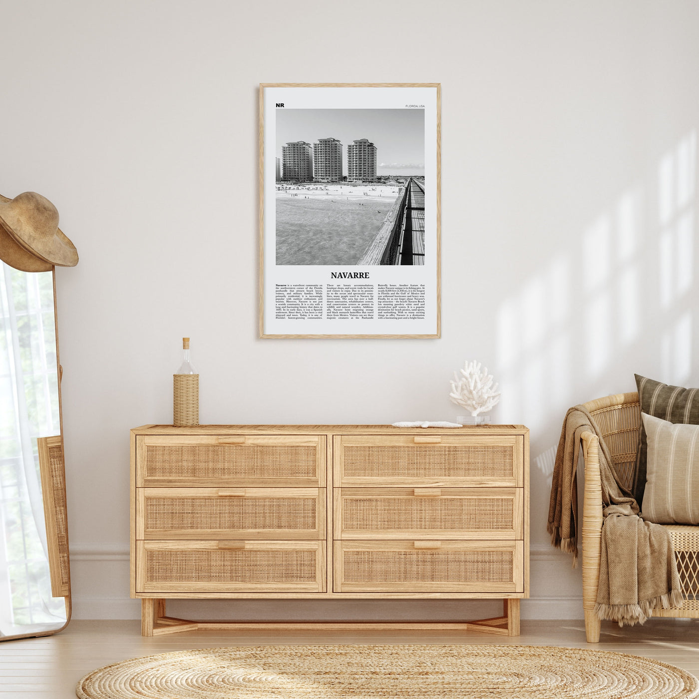 Navarre Travel B&W Poster