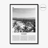 Nayarit Print Black and White, Nayarit Wall Art, Nayarit Poster, Nayarit Photo, Nayarit Wall Décor, Mexico, Tepic