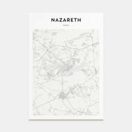 Nazareth Map Portrait Poster