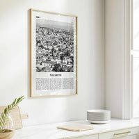 Nazareth Print Black and White No 1, Nazareth Wall Art, Nazareth Poster, Nazareth Photo, Nazareth Wall Décor, an-Nāṣira, Natzrat, Israel