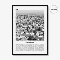Nazareth Print Black and White No 1, Nazareth Wall Art, Nazareth Poster, Nazareth Photo, Nazareth Wall Décor, an-Nāṣira, Natzrat, Israel