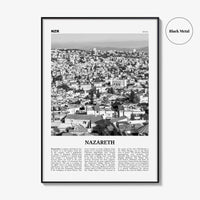 Nazareth Print Black and White No 1, Nazareth Wall Art, Nazareth Poster, Nazareth Photo, Nazareth Wall Décor, an-Nāṣira, Natzrat, Israel