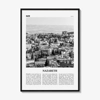 Nazareth Print Black and White No 2, Nazareth Wall Art, Nazareth Poster, Nazareth Photo, Nazareth Wall Décor, an-Nāṣira, Natzrat, Israel
