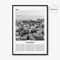 Nazareth Print Black and White No 2, Nazareth Wall Art, Nazareth Poster, Nazareth Photo, Nazareth Wall Décor, an-Nāṣira, Natzrat, Israel