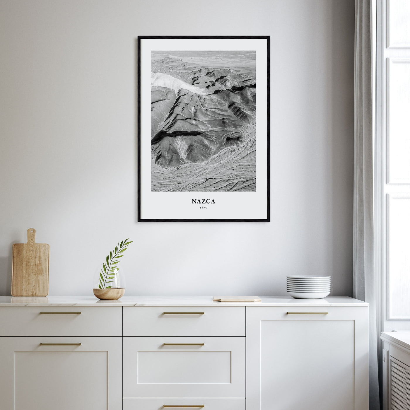 Nazca Portrait B&W Poster