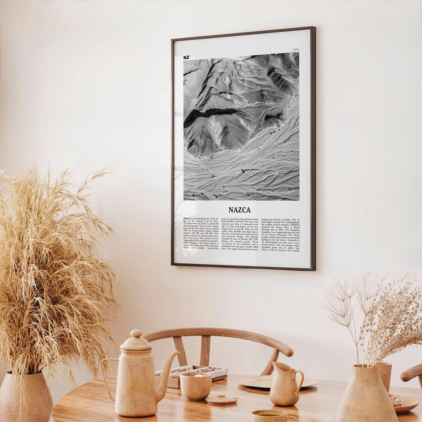 Nazca Print Black and White, Nazca Wall Art, Nazca Poster, Nazca Photo, Nazca Wall Décor, Peru