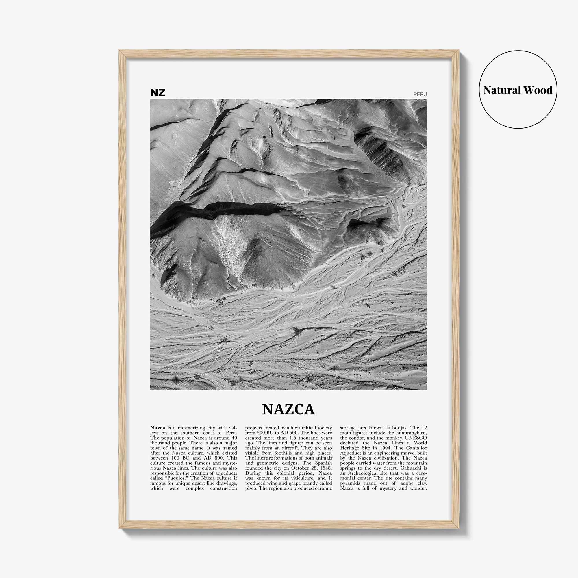 Nazca Print Black and White, Nazca Wall Art, Nazca Poster, Nazca Photo, Nazca Wall Décor, Peru