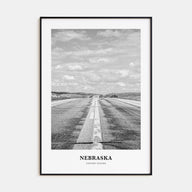 Nebraska Portrait B&W Poster