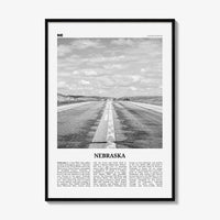 Nebraska Print Black and White No 1, Nebraska Wall Art, Nebraska Poster, Nebraska Photo, Nebraska Wall Decor, USA, United States