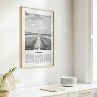 Nebraska Print Black and White No 1, Nebraska Wall Art, Nebraska Poster, Nebraska Photo, Nebraska Wall Decor, USA, United States