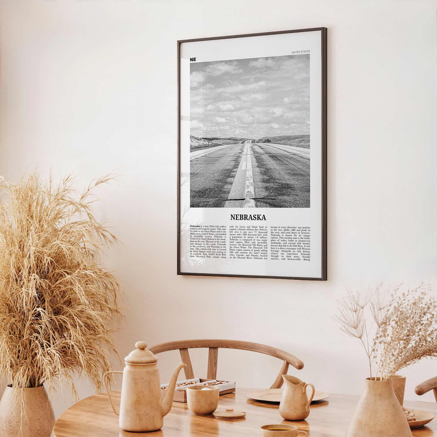 Nebraska Print Black and White No 1, Nebraska Wall Art, Nebraska Poster, Nebraska Photo, Nebraska Wall Decor, USA, United States