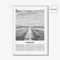Nebraska Print Black and White No 1, Nebraska Wall Art, Nebraska Poster, Nebraska Photo, Nebraska Wall Decor, USA, United States