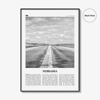 Nebraska Print Black and White No 1, Nebraska Wall Art, Nebraska Poster, Nebraska Photo, Nebraska Wall Decor, USA, United States
