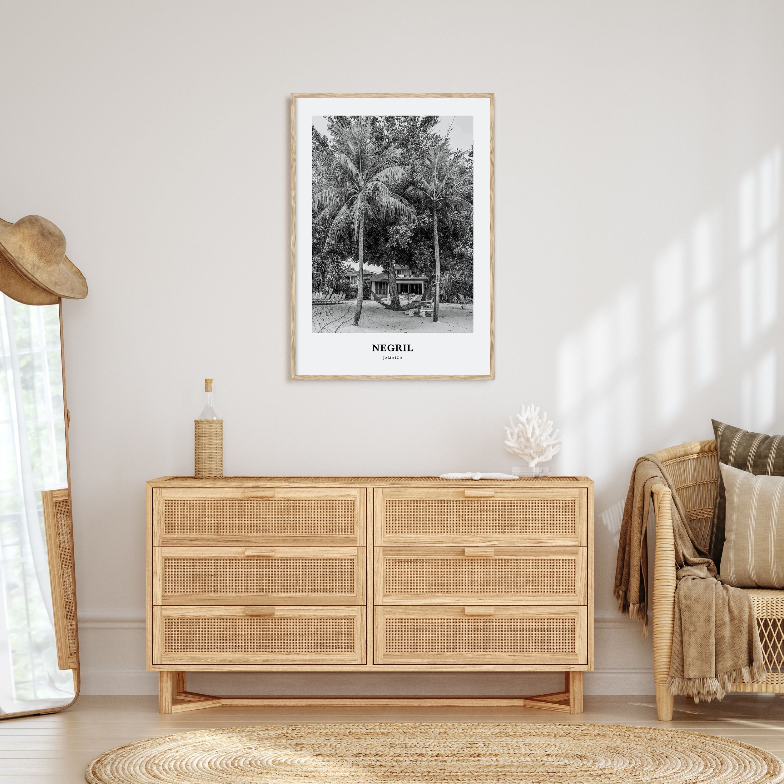 Negril Portrait B&W Poster