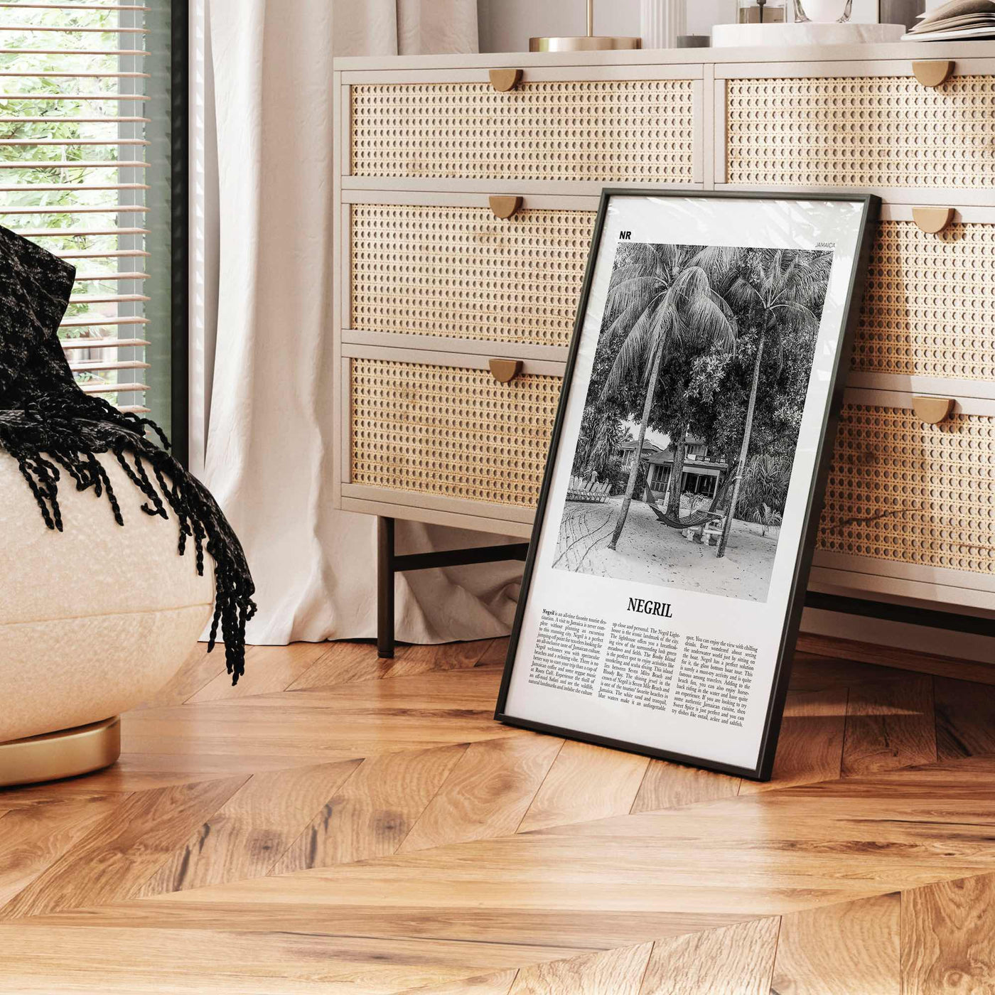 Negril Print Black and White, Negril Wall Art, Negril Poster, Negril Photo, Negril Décor, Jamaica, Jamaican parishes, Westmoreland, Hanover