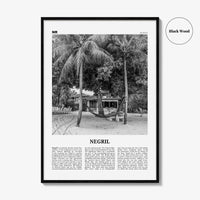 Negril Print Black and White, Negril Wall Art, Negril Poster, Negril Photo, Negril Décor, Jamaica, Jamaican parishes, Westmoreland, Hanover