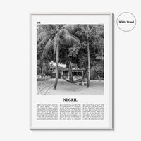 Negril Print Black and White, Negril Wall Art, Negril Poster, Negril Photo, Negril Décor, Jamaica, Jamaican parishes, Westmoreland, Hanover