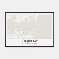 Nelson Bay Map Landscape Poster