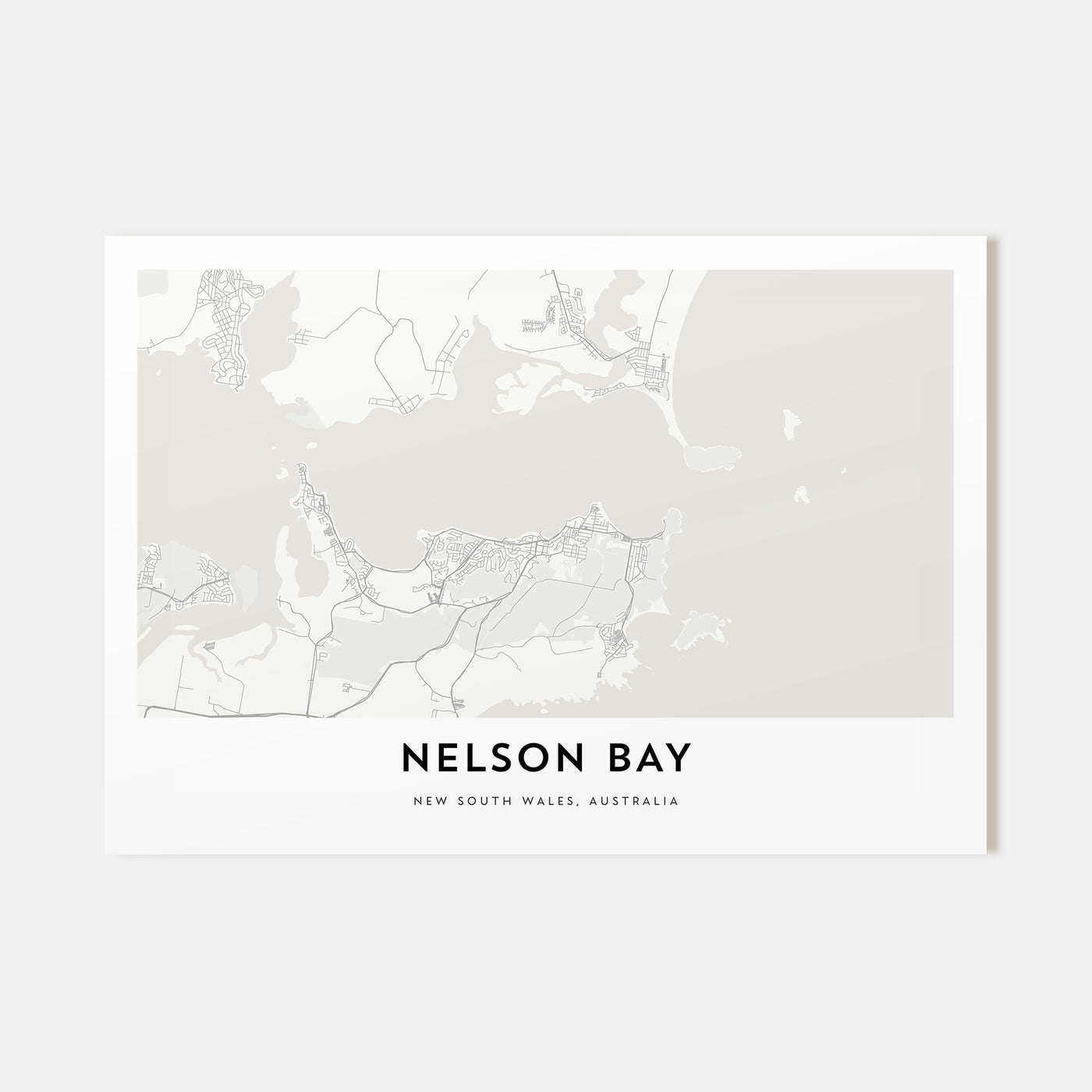 Nelson Bay Map Landscape Poster