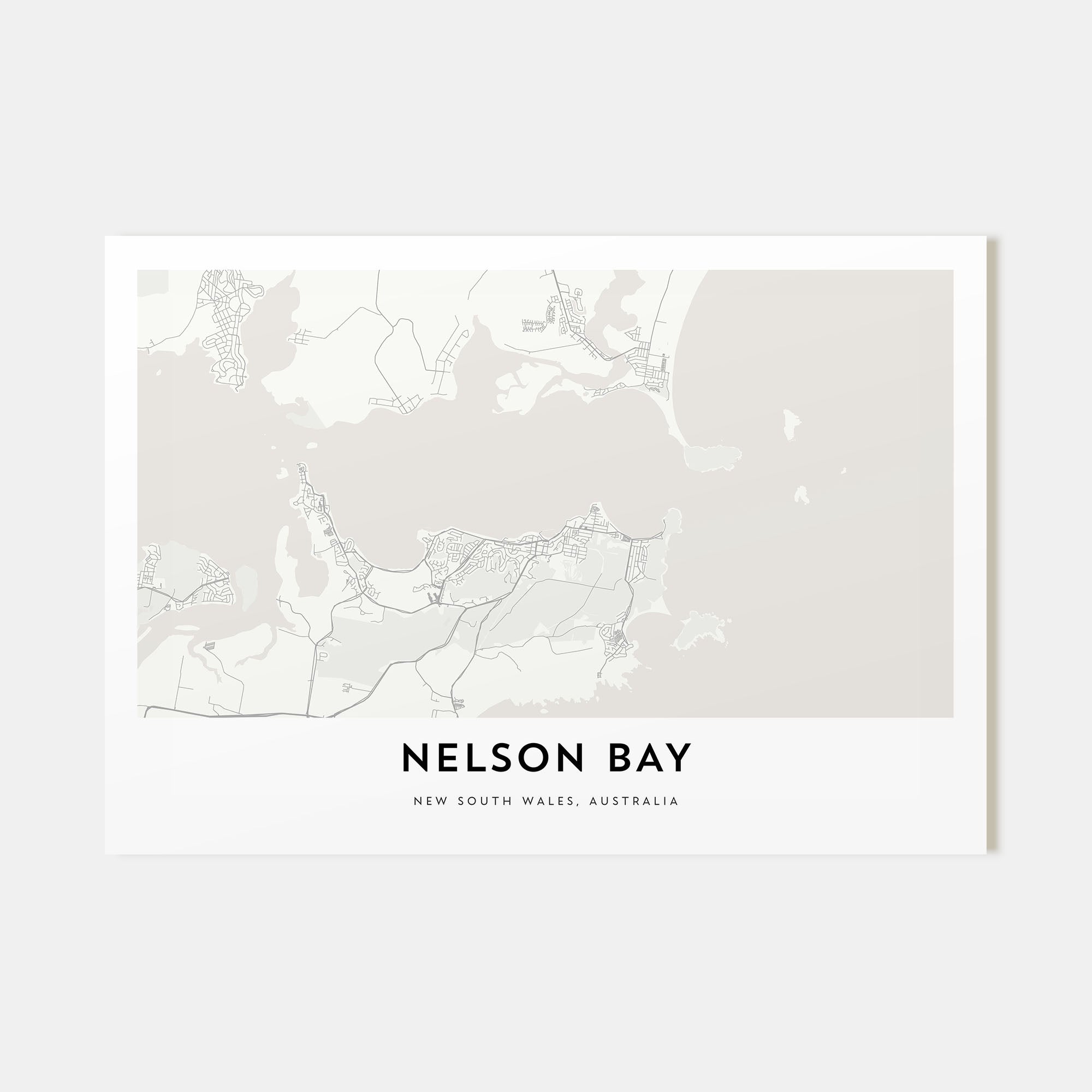 Nelson Bay Map Landscape Poster