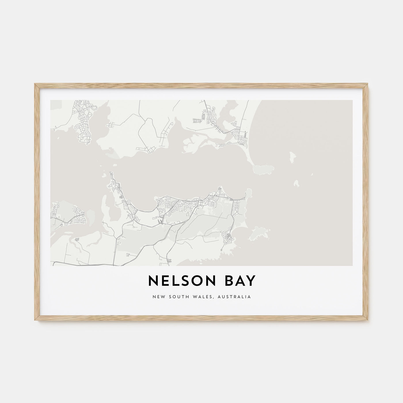 Nelson Bay Map Landscape Poster