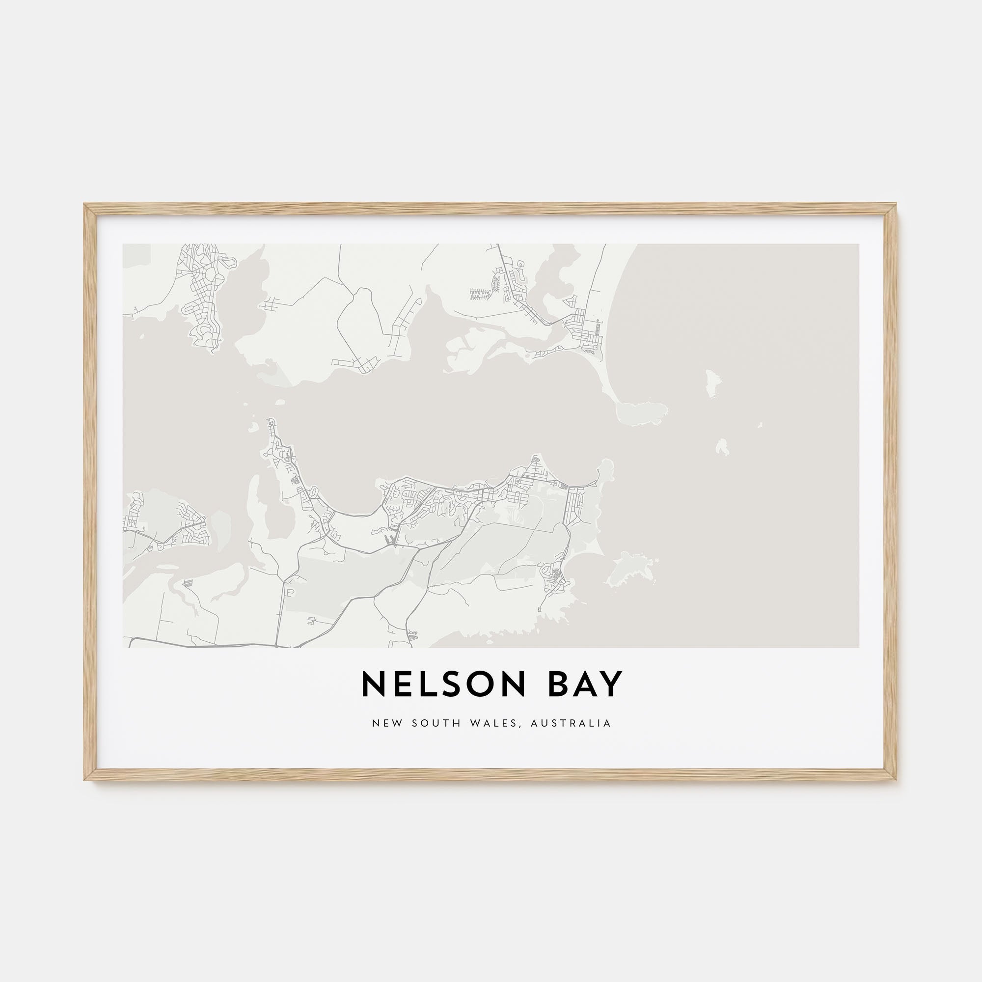 Nelson Bay Map Landscape Poster
