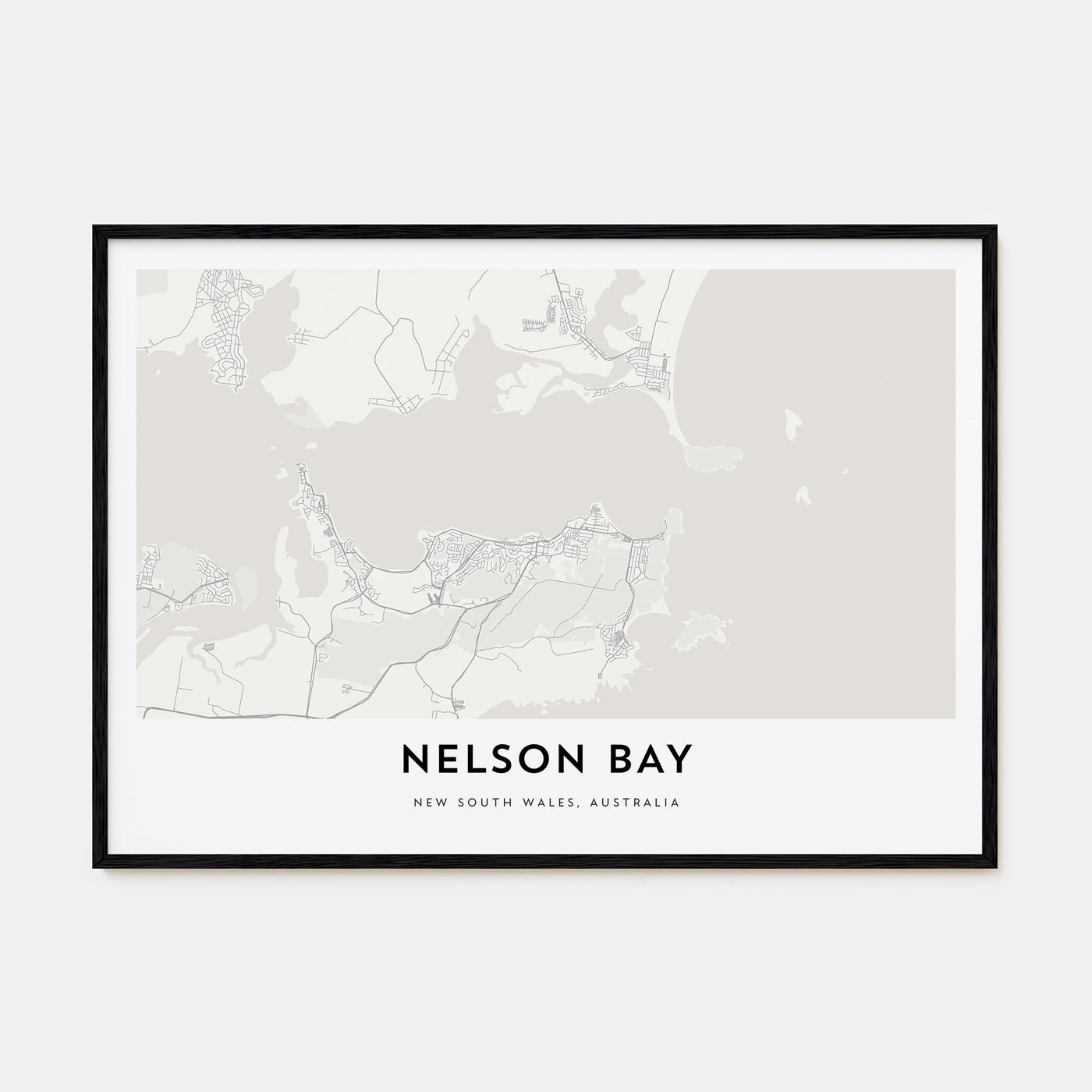 Nelson Bay Map Landscape Poster