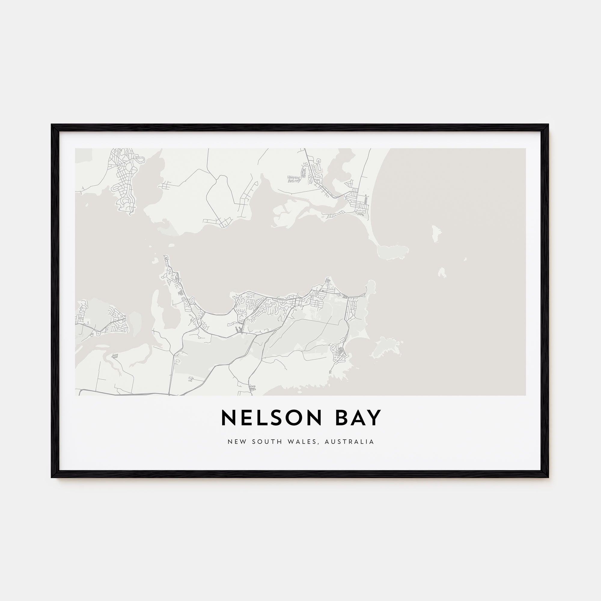 Nelson Bay Map Landscape Poster