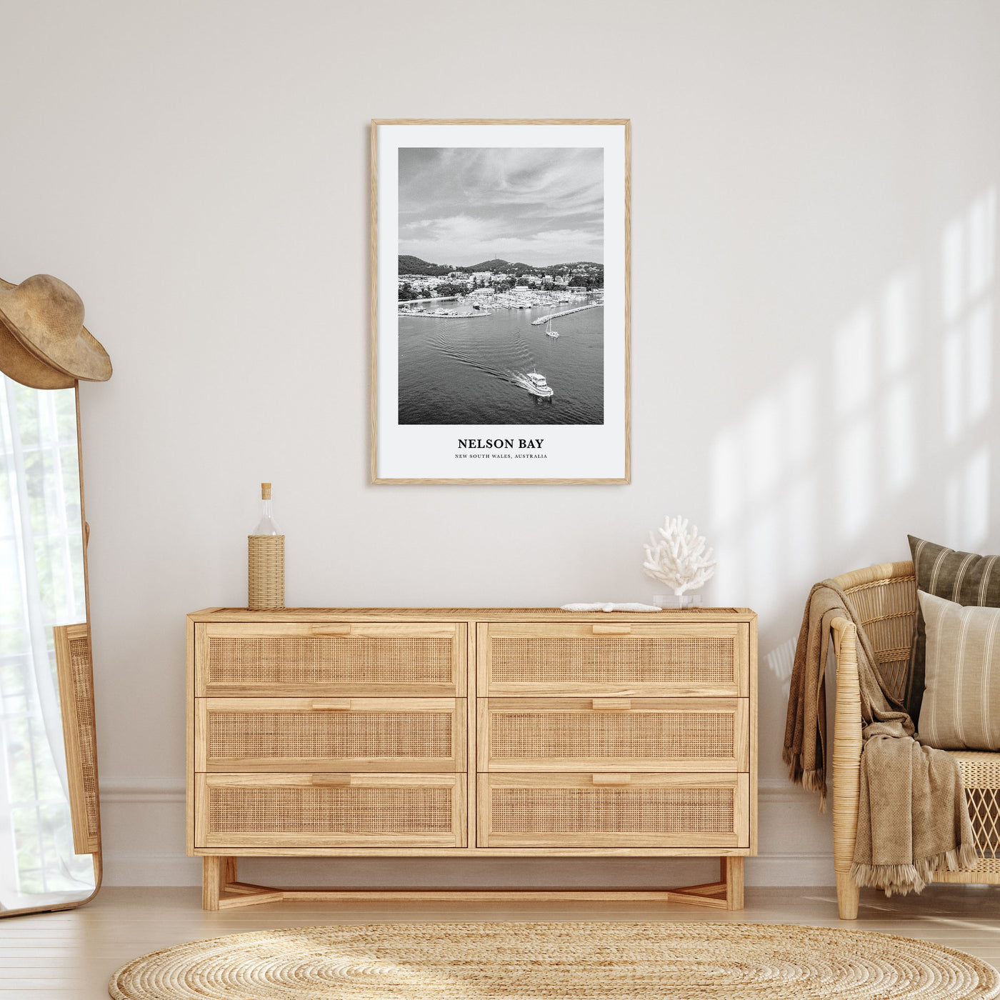 Nelson Bay Portrait B&W Poster