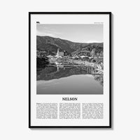 Nelson Print Black and White, Nelson Wall Art, Nelson Poster, Nelson Photo, Nelson Wall Décor, Nelson Map, New Zealand