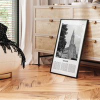 Nenagh Print Black and White, Nenagh Wall Art, Nenagh Poster, Nenagh Photo, Nenagh Wall Décor, Nenagh Map, Ireland