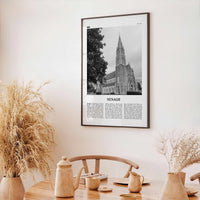 Nenagh Print Black and White, Nenagh Wall Art, Nenagh Poster, Nenagh Photo, Nenagh Wall Décor, Nenagh Map, Ireland