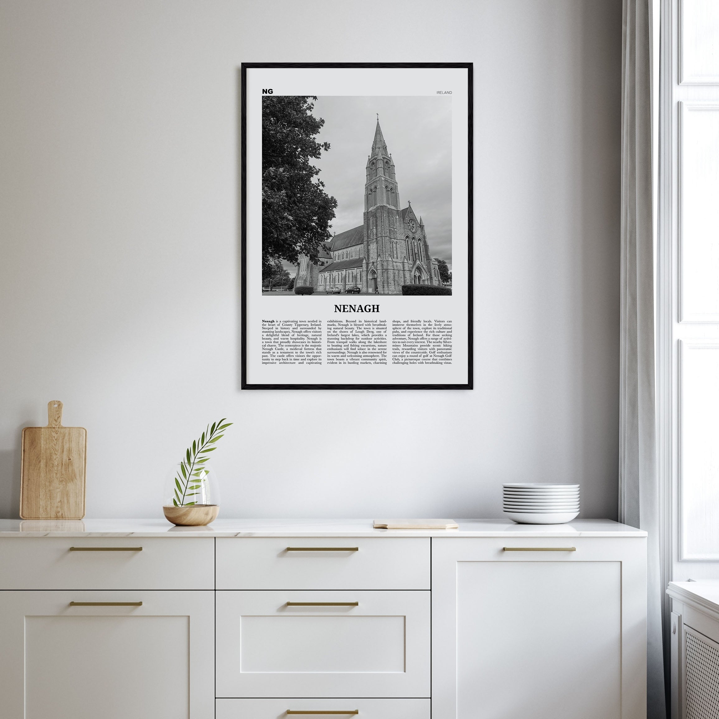 Nenagh Travel B&W Poster