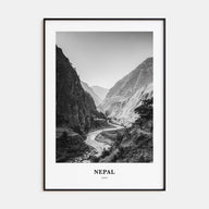 Nepal Portrait B&W No 1 Poster