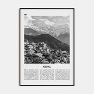 Nepal Travel B&W No 1 Poster