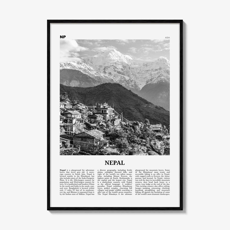 Nepal Print Black and White No 1, Nepal Wall Art, Nepal Poster, Nepal Photo, Nepal Wall Decor, Country Art Print, Kathmandu, Nepāl, Asia