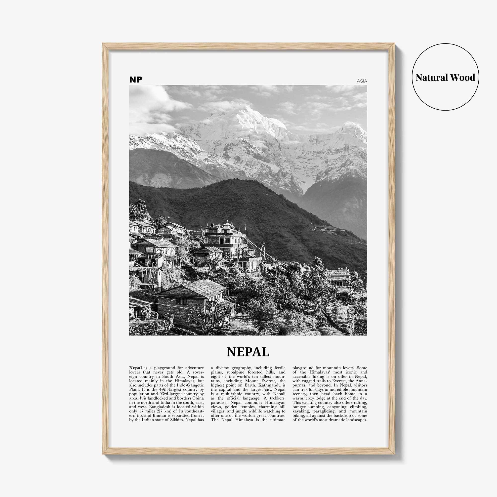 Nepal Print Black and White No 1, Nepal Wall Art, Nepal Poster, Nepal Photo, Nepal Wall Decor, Country Art Print, Kathmandu, Nepāl, Asia