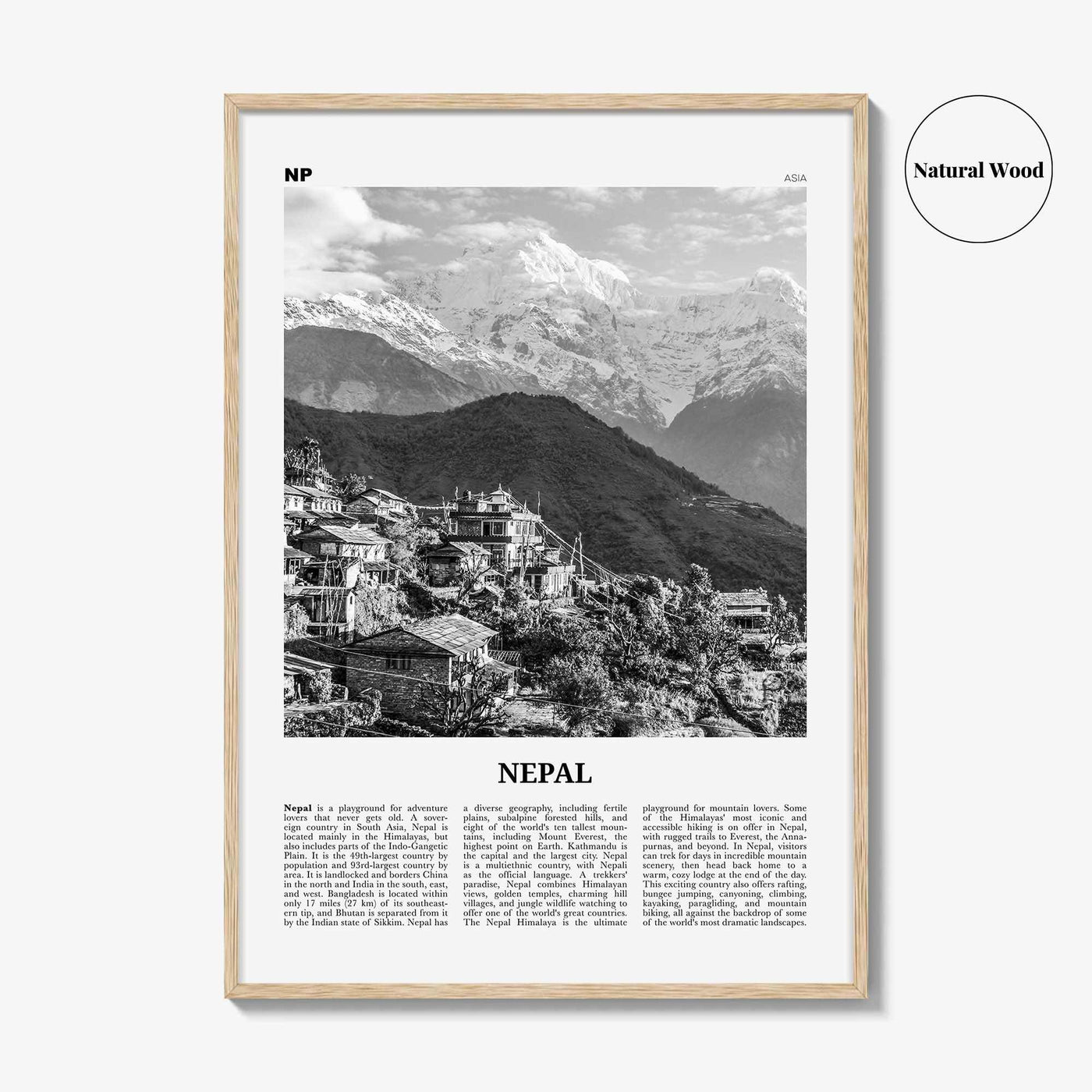 Nepal Print Black and White No 1, Nepal Wall Art, Nepal Poster, Nepal Photo, Nepal Wall Decor, Country Art Print, Kathmandu, Nepāl, Asia