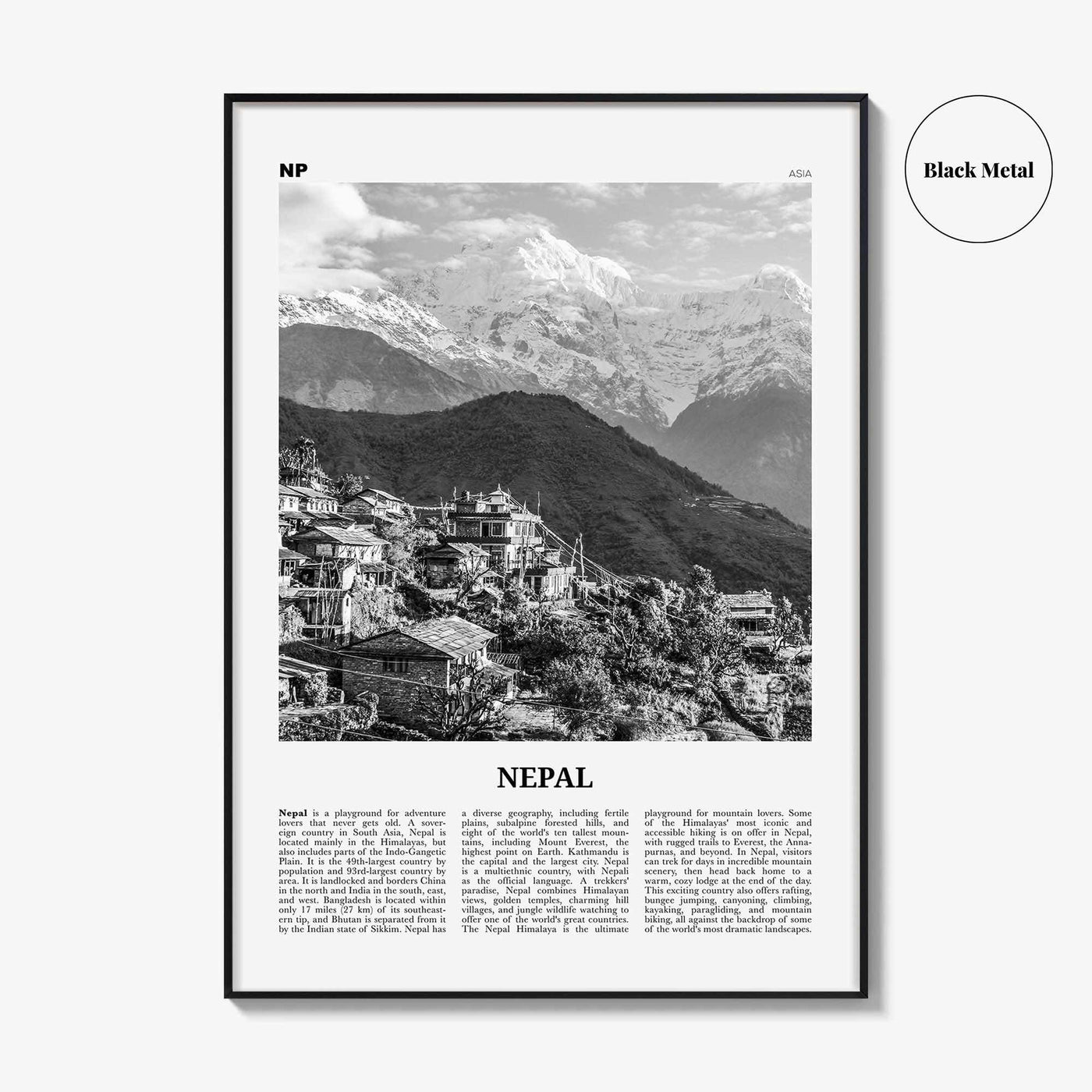 Nepal Print Black and White No 1, Nepal Wall Art, Nepal Poster, Nepal Photo, Nepal Wall Decor, Country Art Print, Kathmandu, Nepāl, Asia